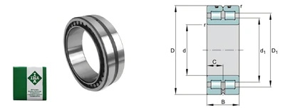 Beschikbaar SL185060-TB dubbelrijig volledig complementair cilindrisch rollager